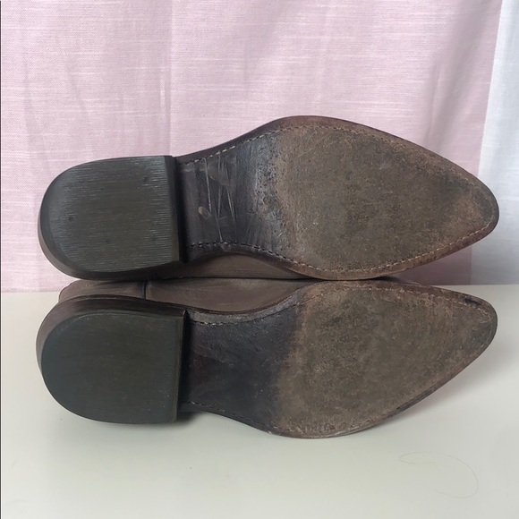 Frye Gray Leather Ankle Cowboy Boots - Picture 4 of 4